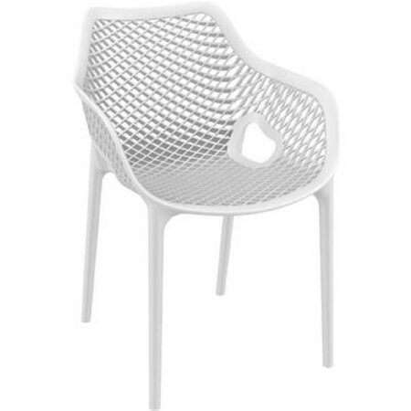 FINE-LINE Air Outdoor Dining Arm Chair  Extra Large - White, 2PK FI1527482